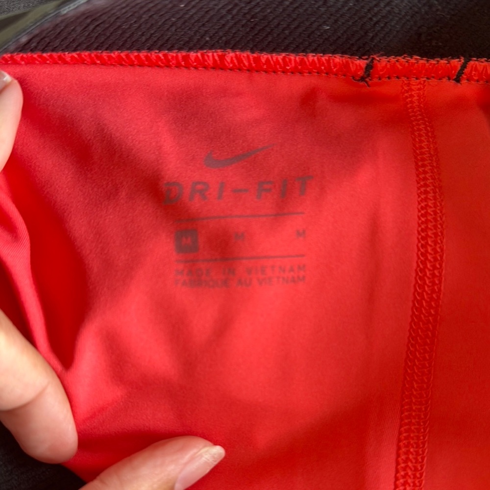 Nike Red Athletic Shorts with Compression Fit - Picture 3 of 3